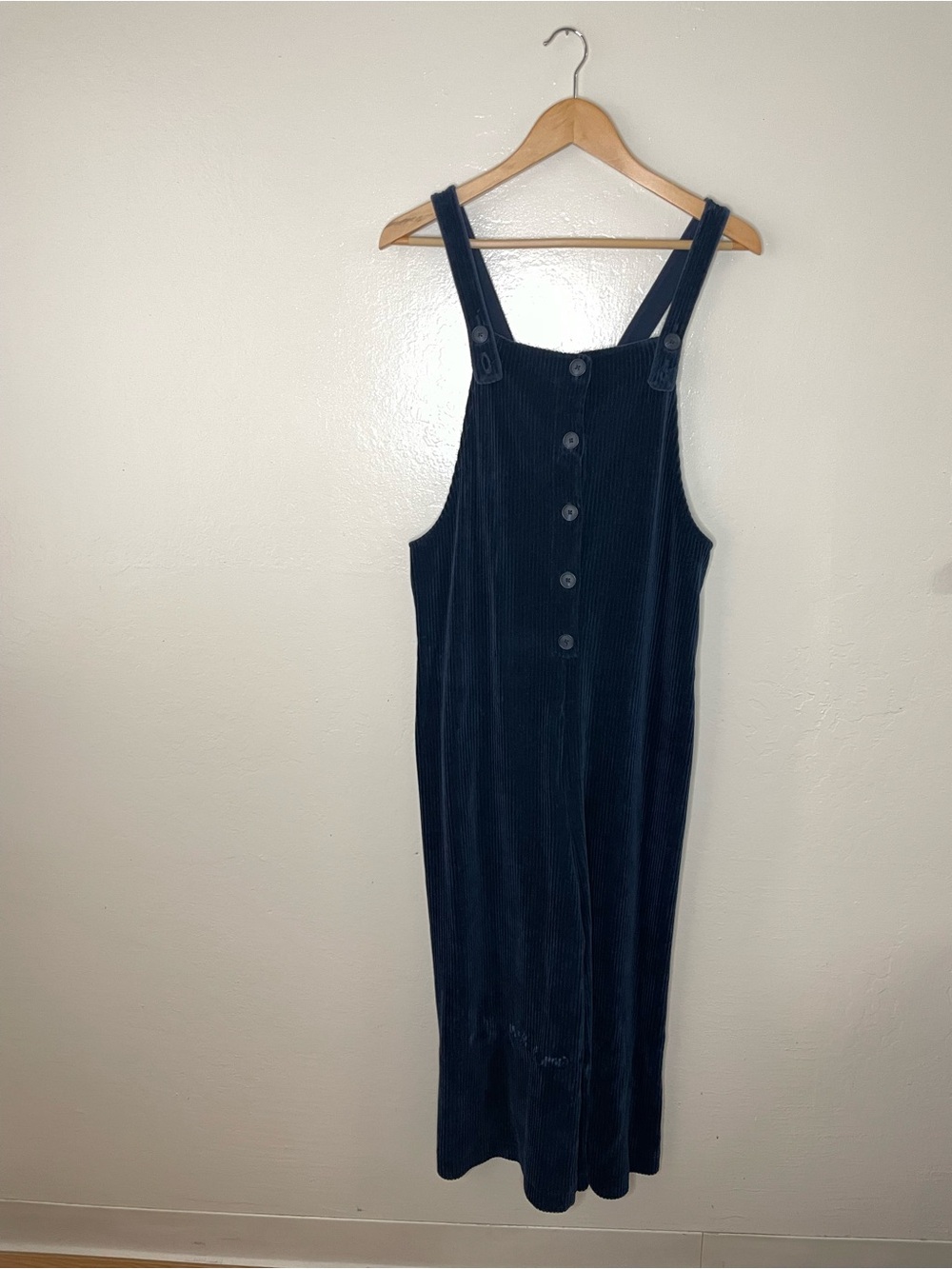 Madewell texture & thread Classic Navy Corduroy wide leg jumpsuit